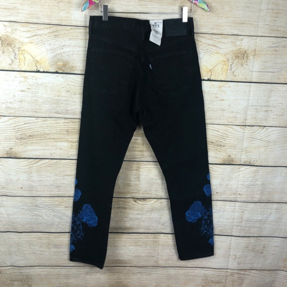 NWT Levi's 501 embroidered skinny jeans - Picture 6 of 7